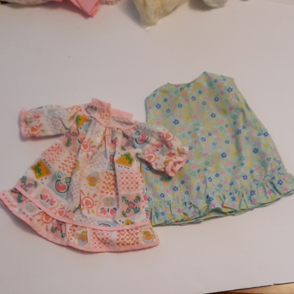 Floral and Patterned Doll Dresses